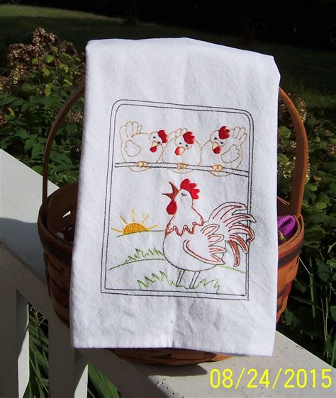 Tea Towels Embroidery Crewel Embroidery Patterns Ribbon Embroidery