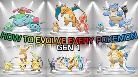 How To Evolve Every Pokemon From 1st Gen Youtube