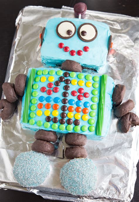 How To Make A Robot Birthday Cake Greenstarcandy