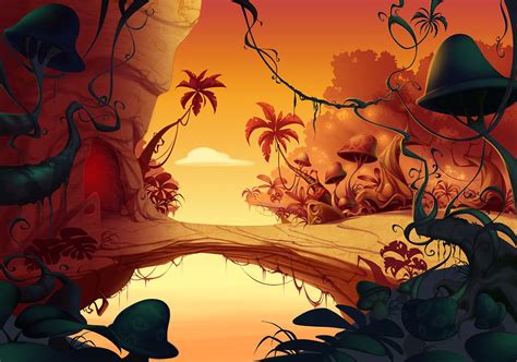 Jungle On Behance Cartoon Background Animation Background Game