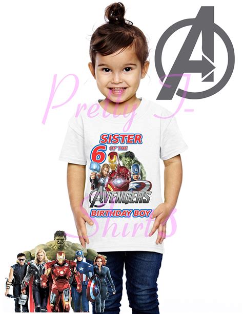 Avengers Birthday Boy Shirt Add Any Name Avengers Birthday Birthday