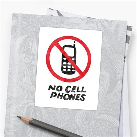Lukes No Cell Phone Sign Stickers By Shpecialkay Redbubble