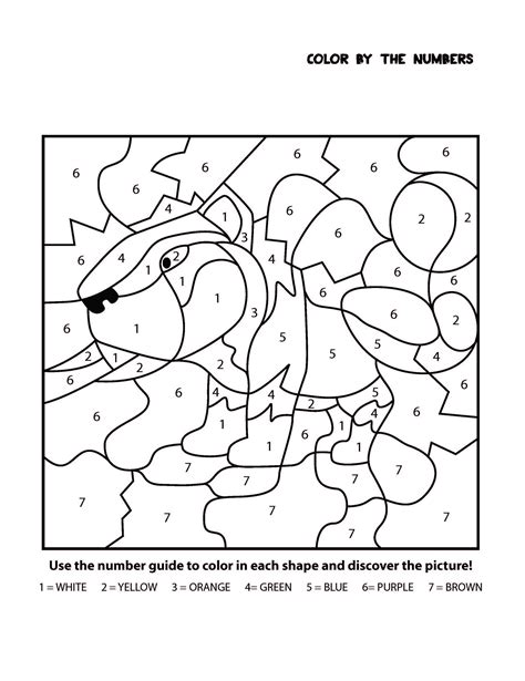 Free Color By Numbers Worksheets Activity Shelter