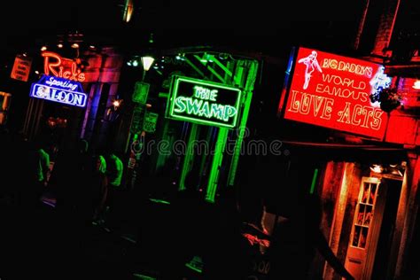 New Orleans Bourbon Street Bars And Sex Clubs Editorial Image Image Of City Architecture