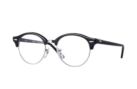 Ray Ban 0rx4246v Clubround Optics Black Silver Black Optical Men S Eyeglasses Stylish