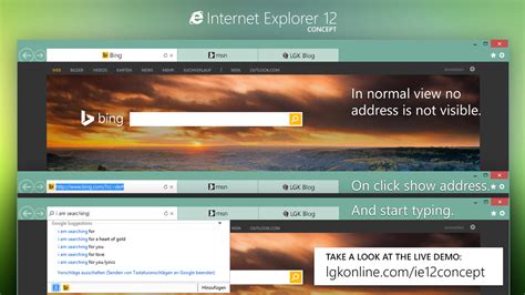 Internet Explorer 12 Concept New Address Control By Lgkonline On