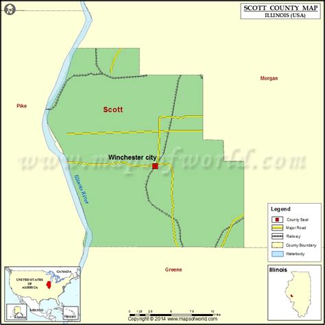 Scott County Map Illinois