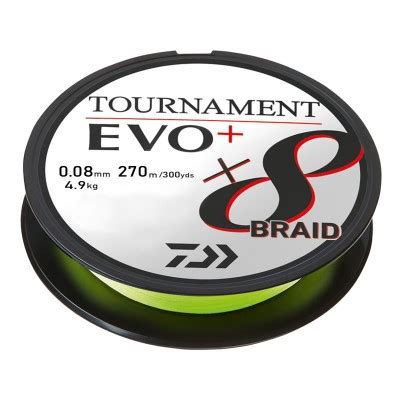 Daiwa Tournament X8 Braid Evo Geflochtene Schnur Chartreuse TK4 9kg