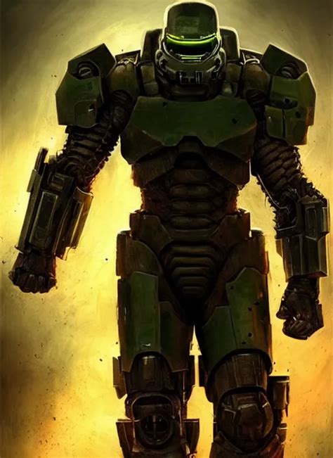 Henry Cavill As Doomguy Full Body Concept Cyborg Stable Diffusion