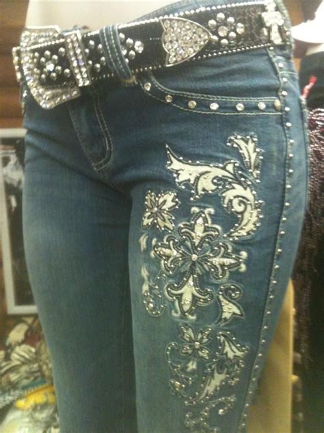 Trinity Ranch Designer Rhinestone Rodeo Western Ladies Fashion Jeans