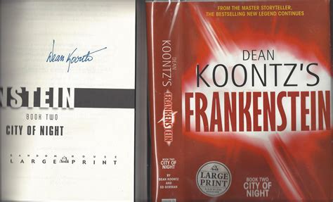 Frankenstein Book Two 2 City Of Night Signed Rare Hardcover By