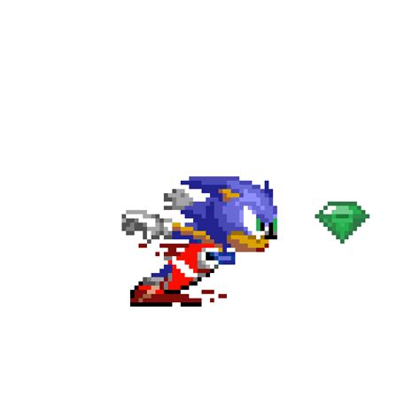 Pixilart Sonic Running Improved Even More Emerald And Shading By