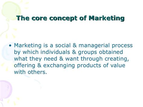 01 The Core Concept Of Marketing