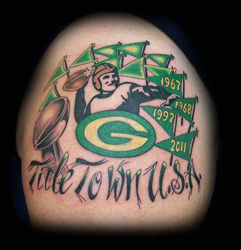 Green Bay Packers Tattoo By Tony Kofakis Crimson Heart Designs Green