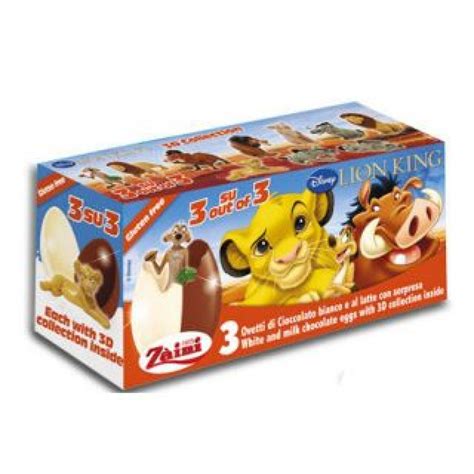 Zaini Milk Chocolate Egg With A Surprise Lion King 3 X 20g