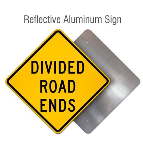 Divided Road Ends Sign Save 10 Instantly