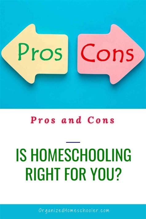 Examining The Pros And Cons To Homeschooling ~ The Organized Homeschooler