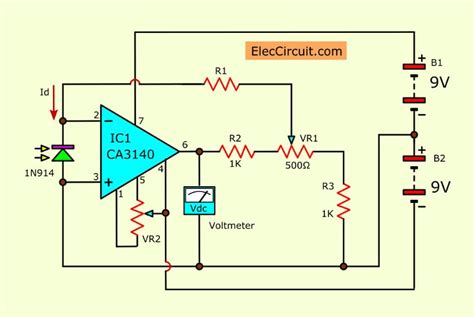 6 led vu meter using one transistor circuit electronics area. The light meter circuit using a general diode - Electronic ...