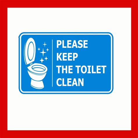 Keep The Toilet Area Clean Signage Laminated Pvc Sticker Shopee Philippines