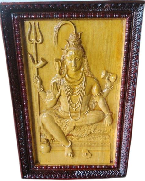 Wooden Golden Lord Shiva Photo Frame For Home At Rs 8000 In Kumta Id