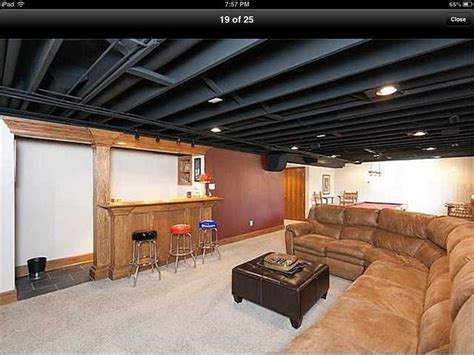Paint Basement Ceiling Infrastructure Black To Save Money Really Makes
