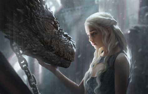 Wallpaper Girl Fantasy Art Dragon Game Of Thrones Emilia Clarke