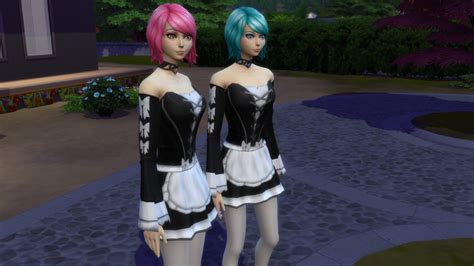 Rem And Ram Hair Sims 4 Cc Anime Yume Rem And Ram Haristyle For Ts4 I