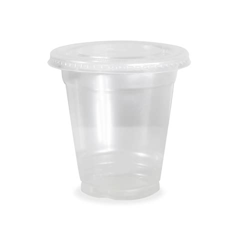 Epackagesupply 12 Oz Clear Plastic Disposable Cups With Choice Of Flat Or Dome Lids