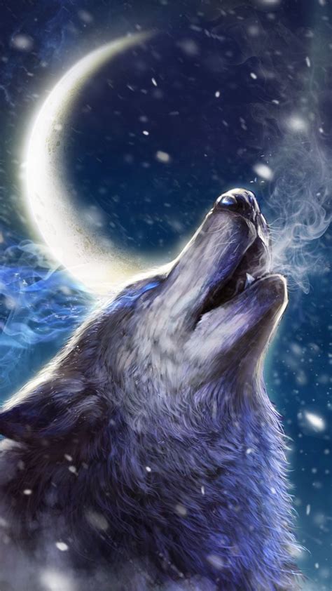 Capturei o supremo rei lobo! Howling wolf live wallpaper! (With images) | Wolf howling ...