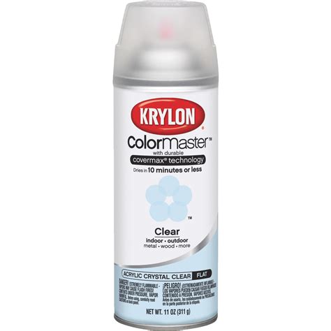 Krylon Colormaster Clear Flat Spray Paint