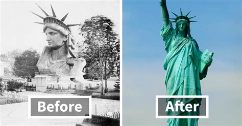 Heres How 20 World Famous Buildings And Statues Looked