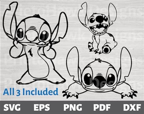 Stitch Of Lilo And Stitch Svg Vector Cutting File Cricut Etsy