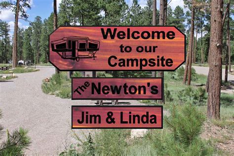 Custom Camping Sign Rv Cedar Wood Welcome To Our Etsy Camping