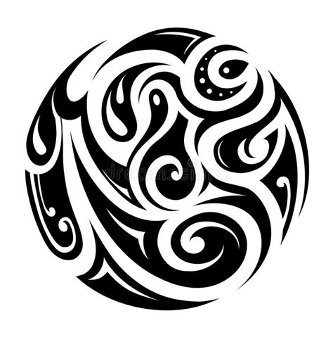 Maori Circle Tattoo Stock Vector Illustration Of Style 61003902