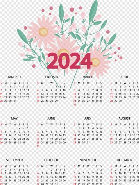 Calendario 2024 Png Pngwing