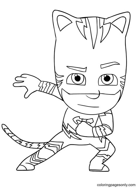 Catboy Coloring Pages - PJ masks Coloring Pages - Coloring Pages For