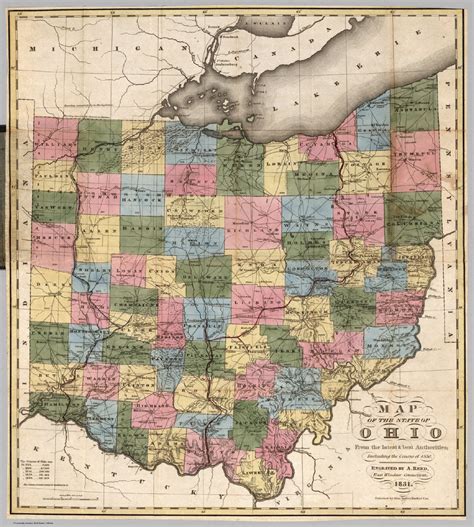 Map Of The State Of Ohio From The Latest And Best Authorities Including