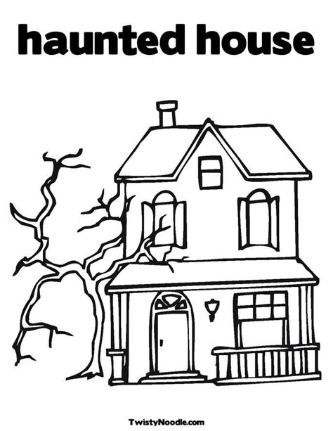 Haunted House Halloween Coloring Pages Clip Art Library