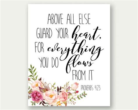 Proverbs 423 Above All Else Guard Your Heart Bible Verse Printable