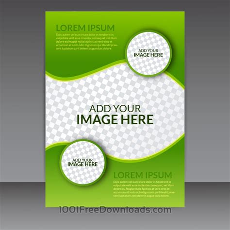 Free Vectors Green Business Vector Flyer Template Abstract