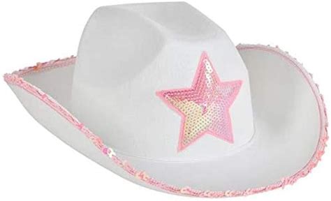 Proloso Pack Pink Cowboy Hat With Crown Blinking Felt Cowgirl Hat