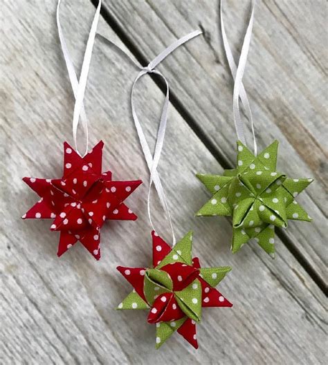 Fabric Folded Star Ornaments Quilting Digest