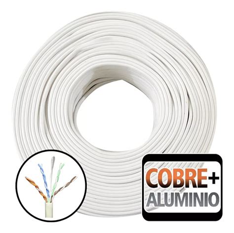 Bobina Cable Utp Cca Blanco Cat E Mts Uso Interior Mebuscar M Xico