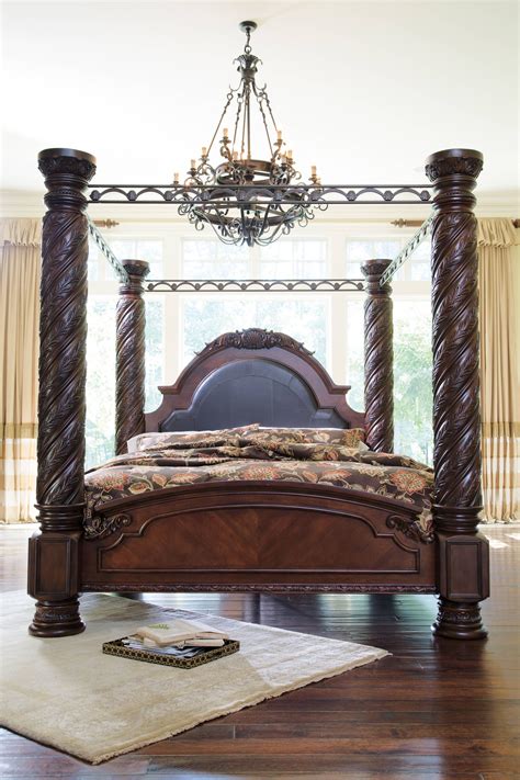Ashley Furniture North Shore King Poster Bed Canopy Bedroom Sets