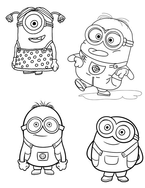 Minions Printables Coloring Pages