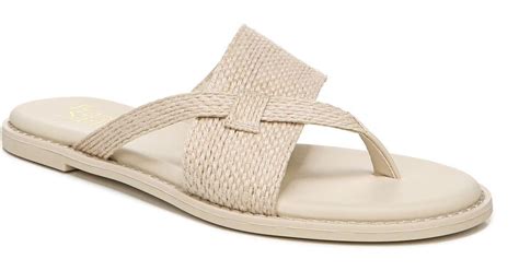 Franco Sarto Leather Jenice Slide Sandals Lyst