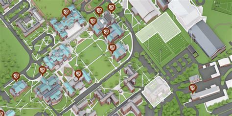 Wake Forest University Campus Map Map Vector