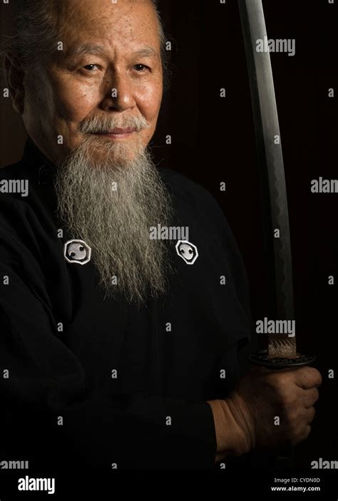 Japanese Iaido Master Hamamoto Sensei In Okinawa Japan Stock Photo Alamy