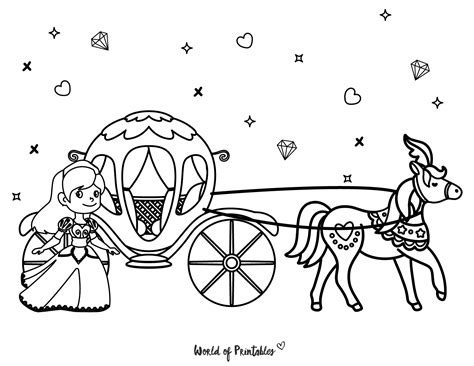 Horse Drawn Carriage Coloring Pages