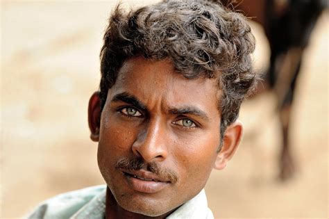 Hampi Young Man People With Blue Eyes Guys With Green Eyes